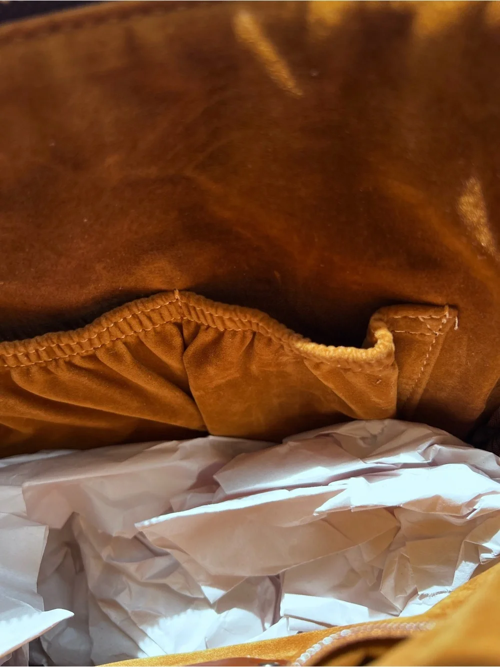 NWT Patricia Nash Calanna Cognac Brown Suede Leather Saddle bag - Picture 8 of 15